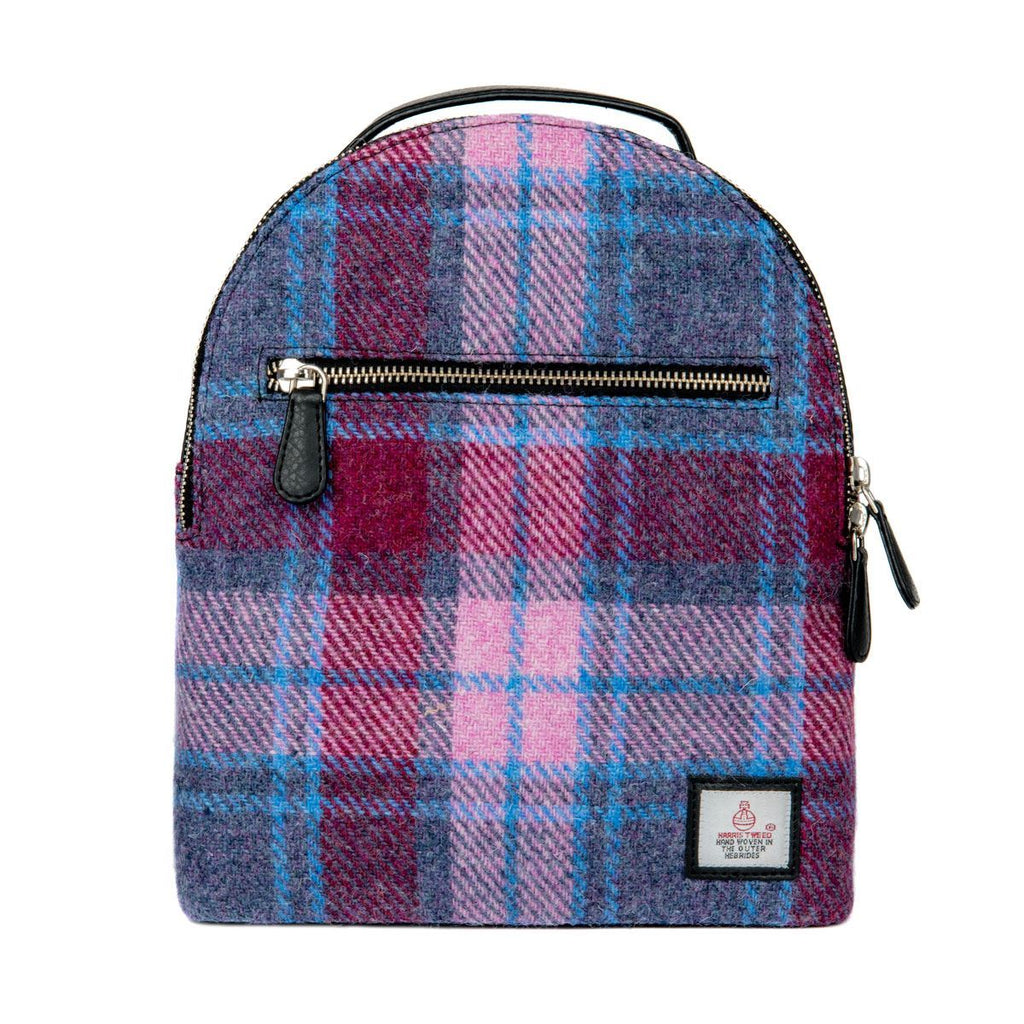 Harris Tweed Baby Backpack (Pastel Pink)