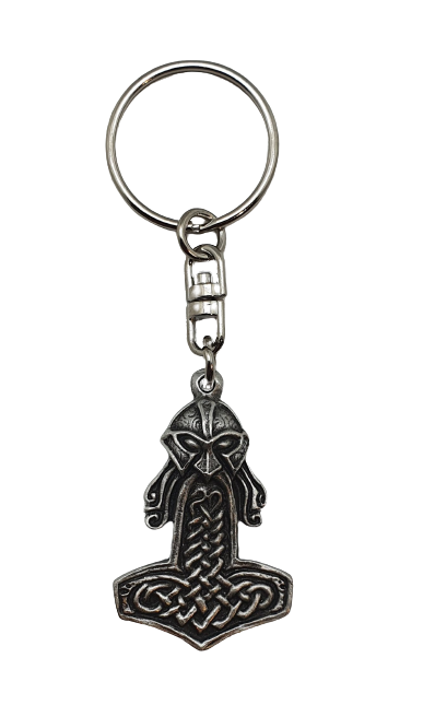 Pewter keyring Mjölnir