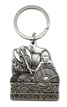 Load image into Gallery viewer, York Vikings Metal Keyring - britishsouvenirs