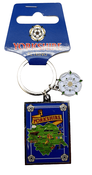 Key Ring Epoxy Yorkshire Map - Pridesouvenirs