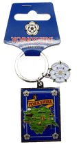 Load image into Gallery viewer, Key Ring Epoxy Yorkshire Map - Pridesouvenirs