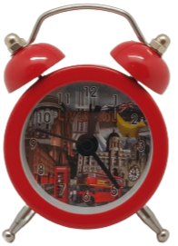 Red Liverpool Collage Mini Alarm Clock
