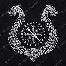 Load image into Gallery viewer, Aegishjalmur Helm Of Awe T-shirt- Black -Britishsouvenirs