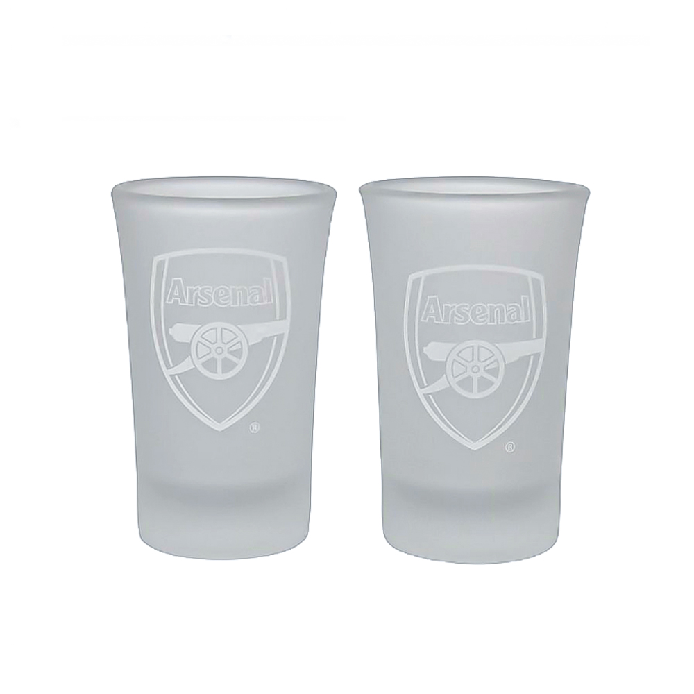 Arsenal Football Club Shot Glass Frosted- Pack of 2