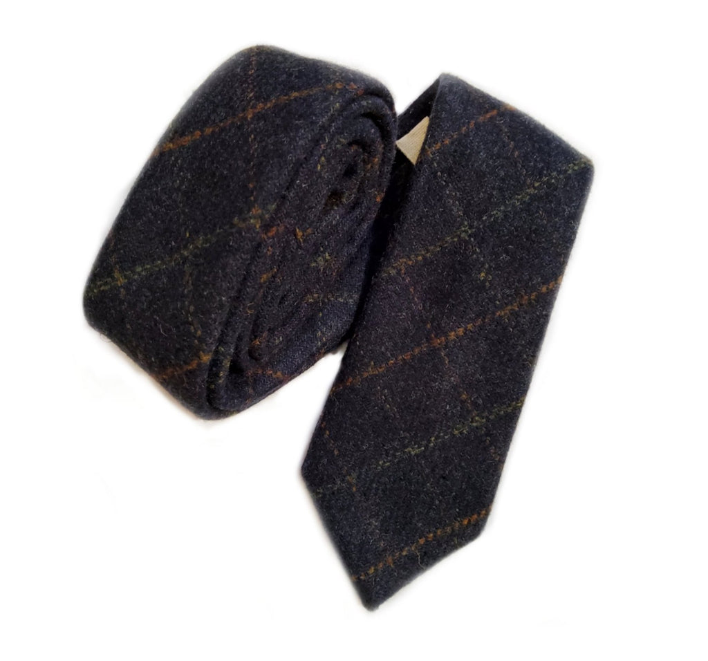 Blue Box Tweed Neck Tie