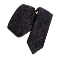 Load image into Gallery viewer, Blue Box Tweed Neck Tie