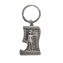 Load image into Gallery viewer, Bottle opener keyring- telephone booth & royal guard- silver