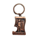 Bottle opener keyring telephone booth London- bronze