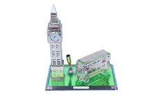 Load image into Gallery viewer, Crystal Silver London Bus & Big Ben Pen Holder