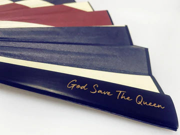 GOD SAVE THE QUEEN - BAMBOO AND SILK FAN