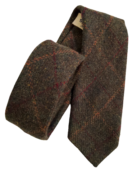 Green Box Tweed Neck Tie-britishsouvenirs