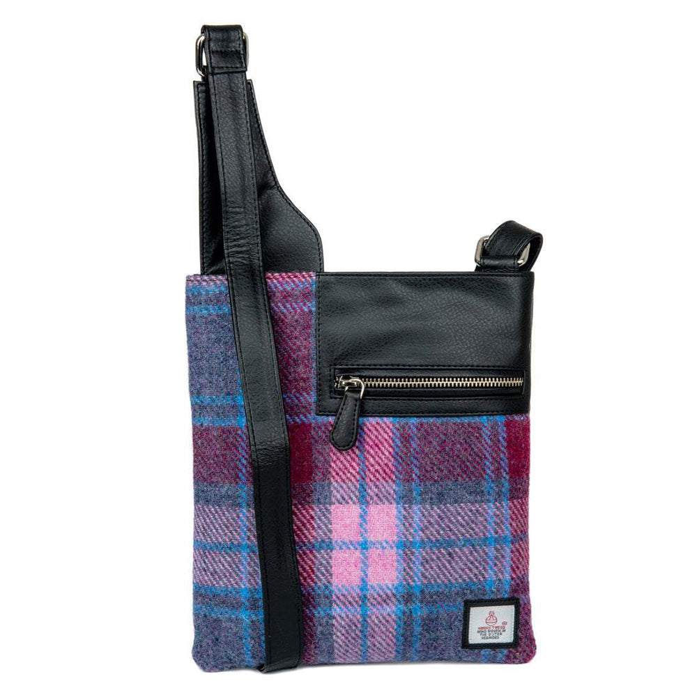 Harris Tweed Medium Cross Body Bag (Pastel Pink)