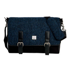 Load image into Gallery viewer, Harris Tweed Messenger Bag (blue)