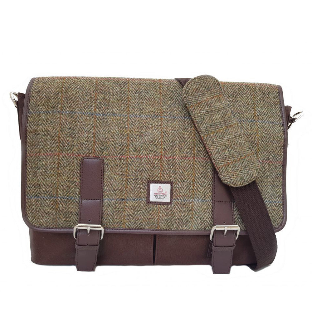HARRIS TWEED MESSENGER BAG (COUNTRY GREEN)
