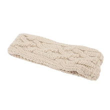 Load image into Gallery viewer, Aran Knit Headband Oatmeal