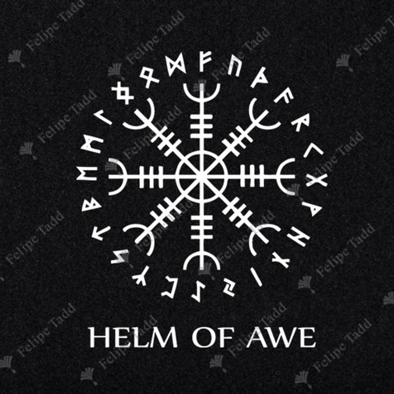 Helm of Awe T-Shirt- Grey - Britishsouvenirs