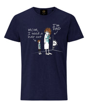 Load image into Gallery viewer, Mum I Need a Haircut-Navy T-shirt