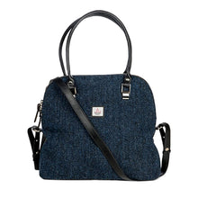 Load image into Gallery viewer, Harris Tweed Large bowling bag Navy Blue