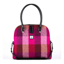 Load image into Gallery viewer, Harris Tweed Large bowling bag (Pink squares)