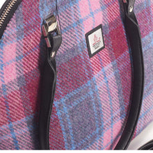 Load image into Gallery viewer, Harris Tweed Large bowling bag (Pink check)