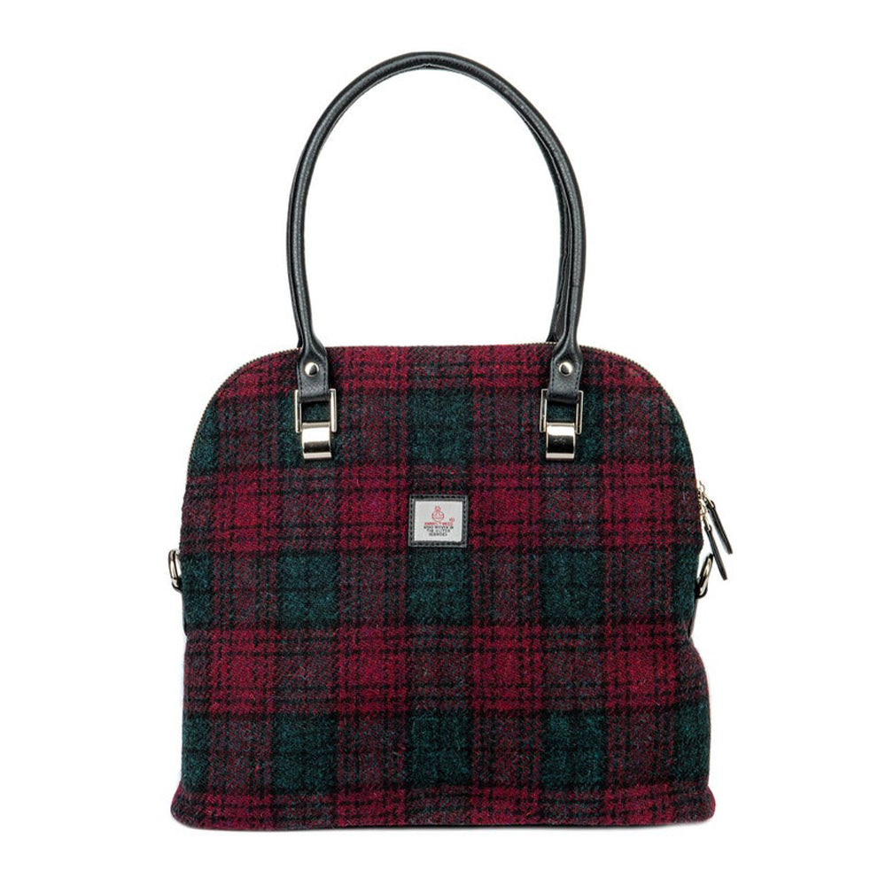 Harris Tweed Large bowling bag (maroon)