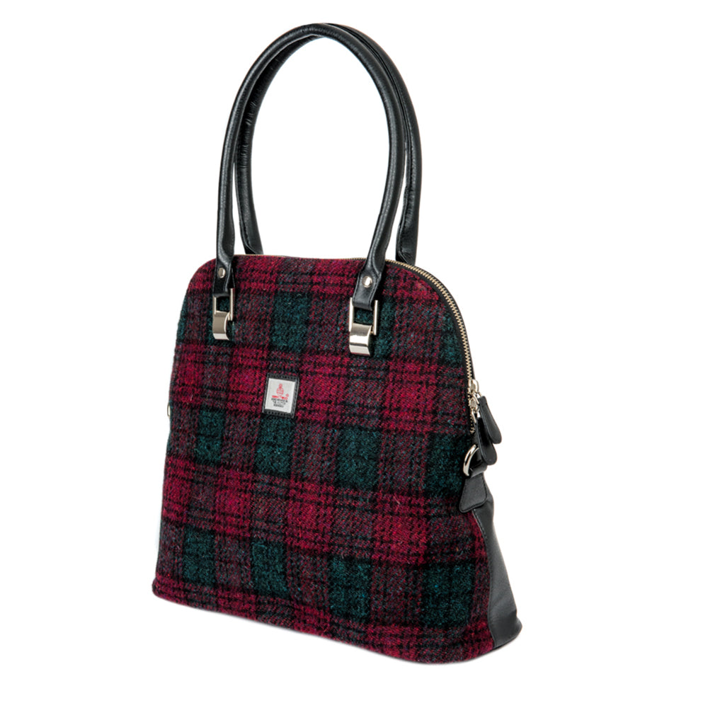 Harris Tweed Large bowling bag (maroon)