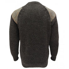 Load image into Gallery viewer, Chunky Crew Neck Sweater With Harris Tweed Patches