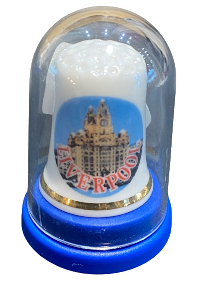Liverpool Liver Building Ceramic Thimble Boxed