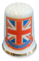 Load image into Gallery viewer, Union Jack Ceramic Thimble Boxed