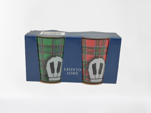 Tartan Shot Glasses Set