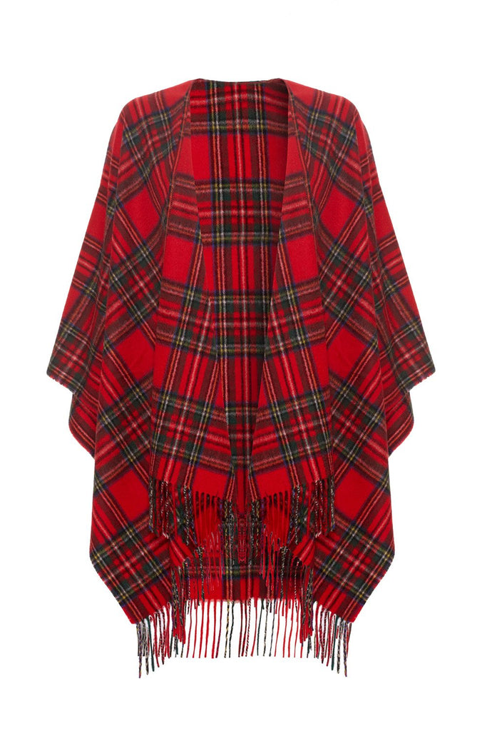 Lambswool Cape / Ruana - Royal Stewart