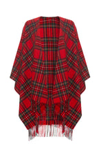Load image into Gallery viewer, Lambswool Cape / Ruana - Royal Stewart