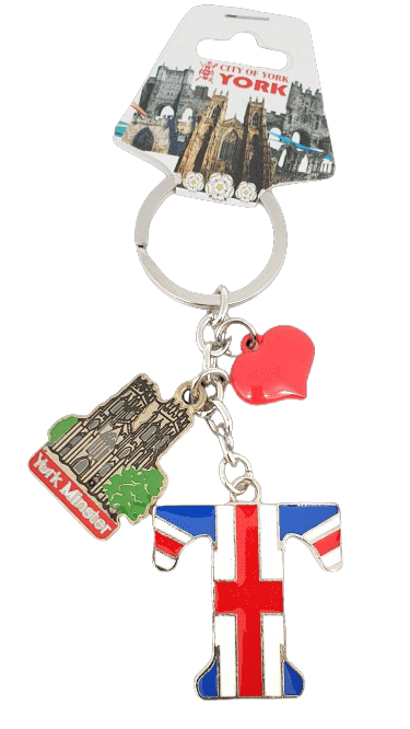 York Minster Alphabetic Keyring - Pride souvenirs