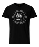 Keep Calm and Wash Your Hand - Black T-Shirt
