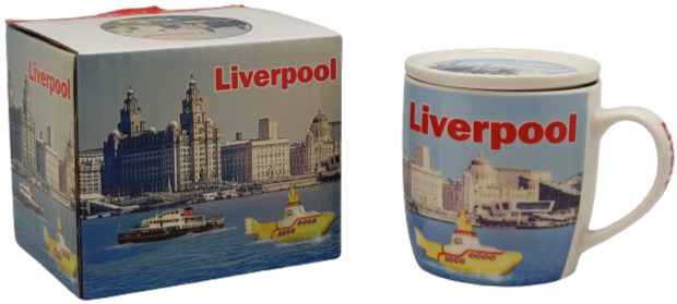 Blue Liverpool Mug and Coaster Set