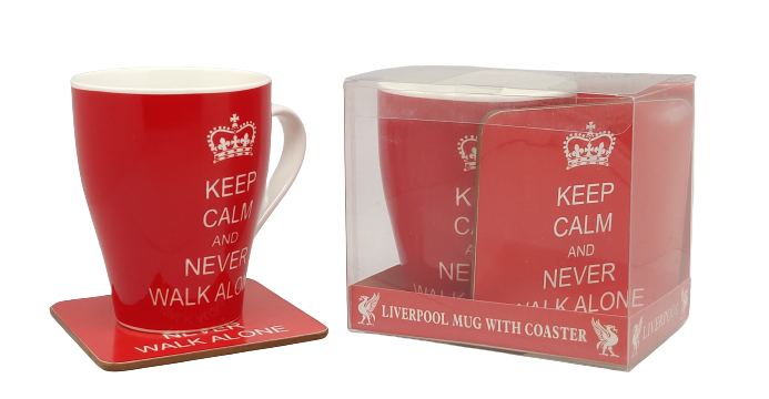Red Never Walk Alone Mug and Coaster Set