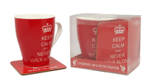 Load image into Gallery viewer, Red Never Walk Alone Mug and Coaster Set