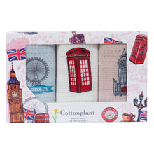 Load image into Gallery viewer, London Iconic Tea Towel Set of 3