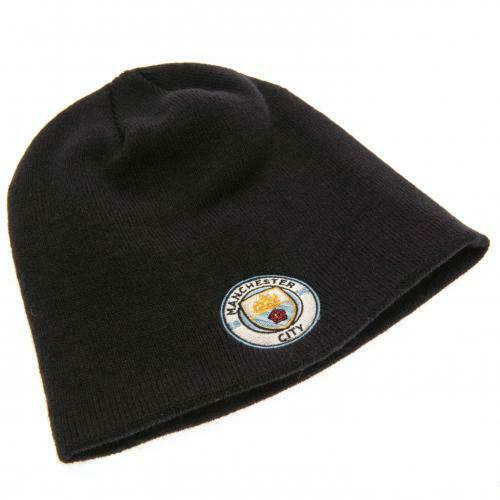 MAN CITY KNITTED CREST BEANIE HAT NAVY - Pridesouvenirs