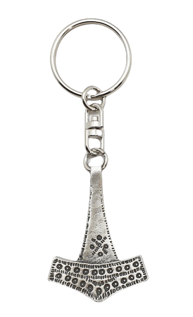 Pewter keyring Thor Hammer