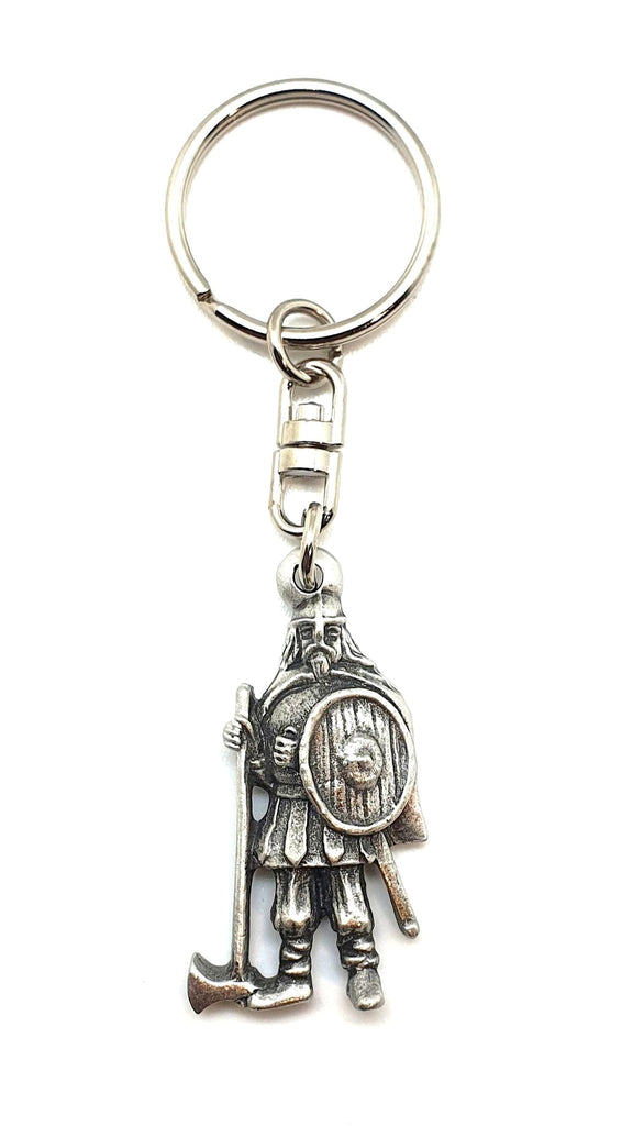 Pewter keyring Viking Warrior
