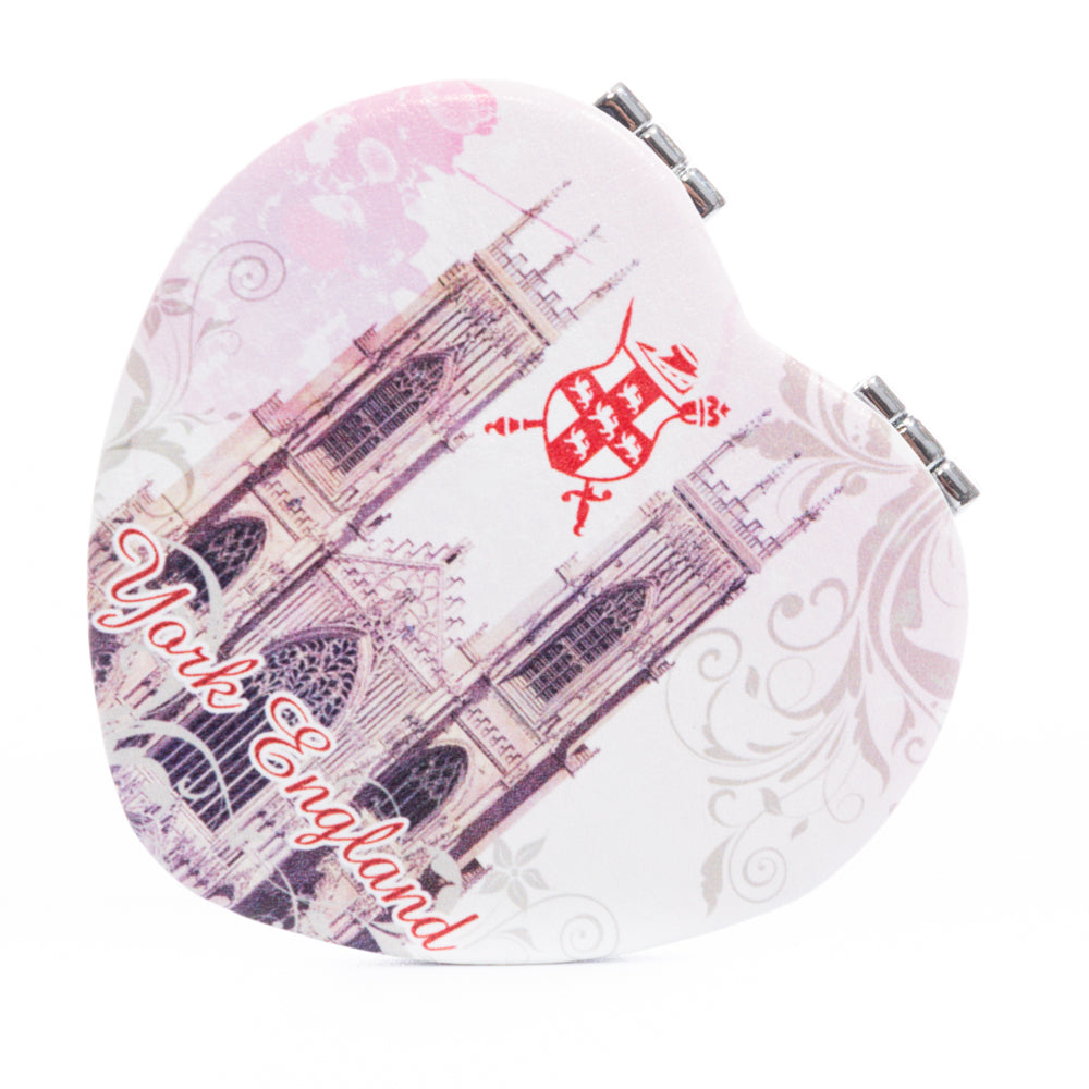 York Minster Heart Shaped Compact Mirror | York gifts