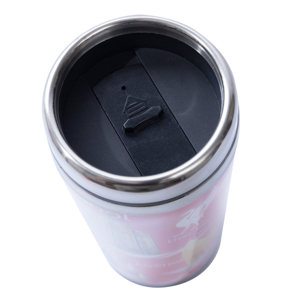 Liverpool Collage Red Travel Mug