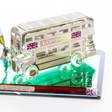 Load image into Gallery viewer, Crystal Silver London Bus & Big Ben Pen Holder