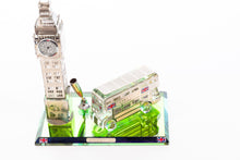 Load image into Gallery viewer, Crystal Silver London Bus & Big Ben Pen Holder