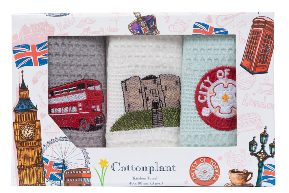 York Iconic Tea Towel Set of 3