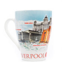Load image into Gallery viewer, Liverpool Collage Blue Coffee Mug