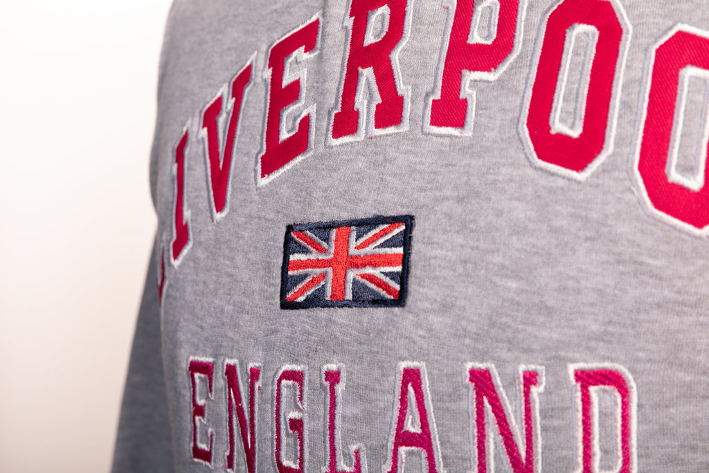 Sweatshirt Liverpool England Grey-Pink Pullover Youth - Pridesouvenirs