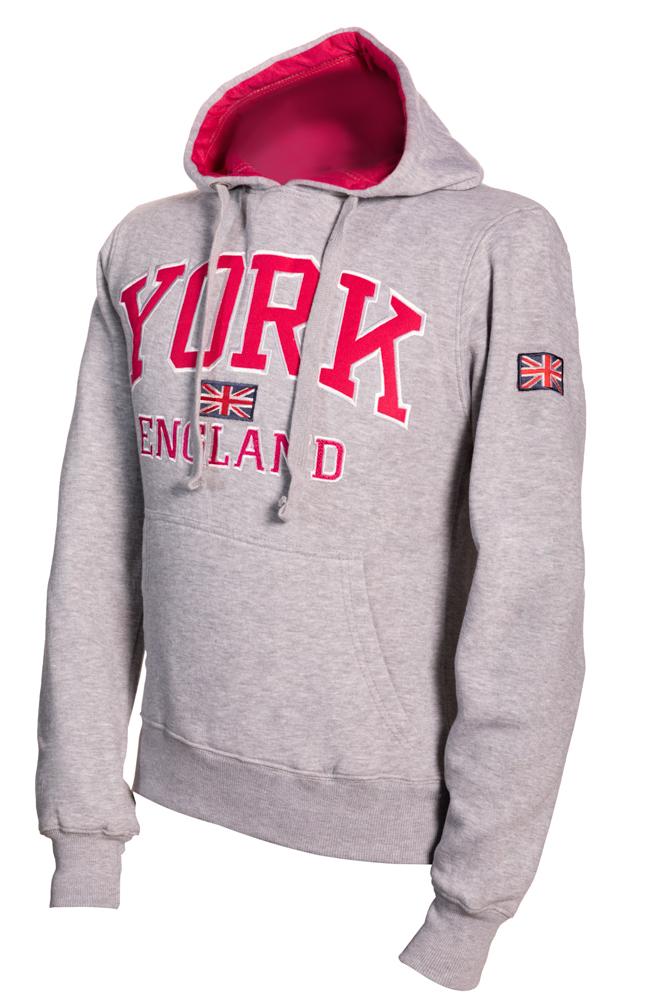Sweatshirt York England Grey-Pink pullover Youth - Pridesouvenirs