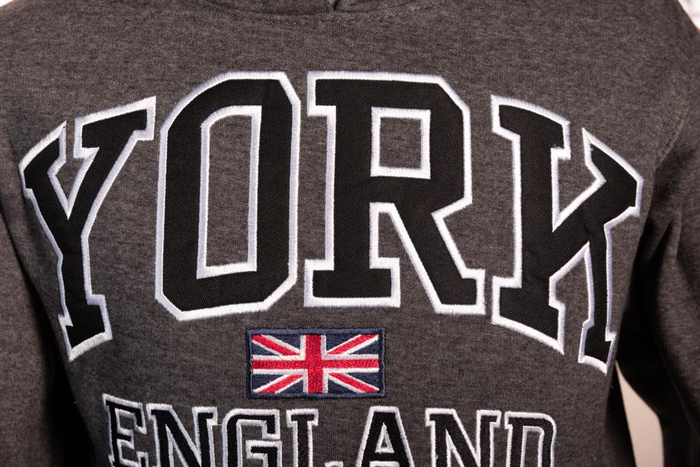 Sweatshirt York England Charcoal-Black Pullover Adult - Pridesouvenirs